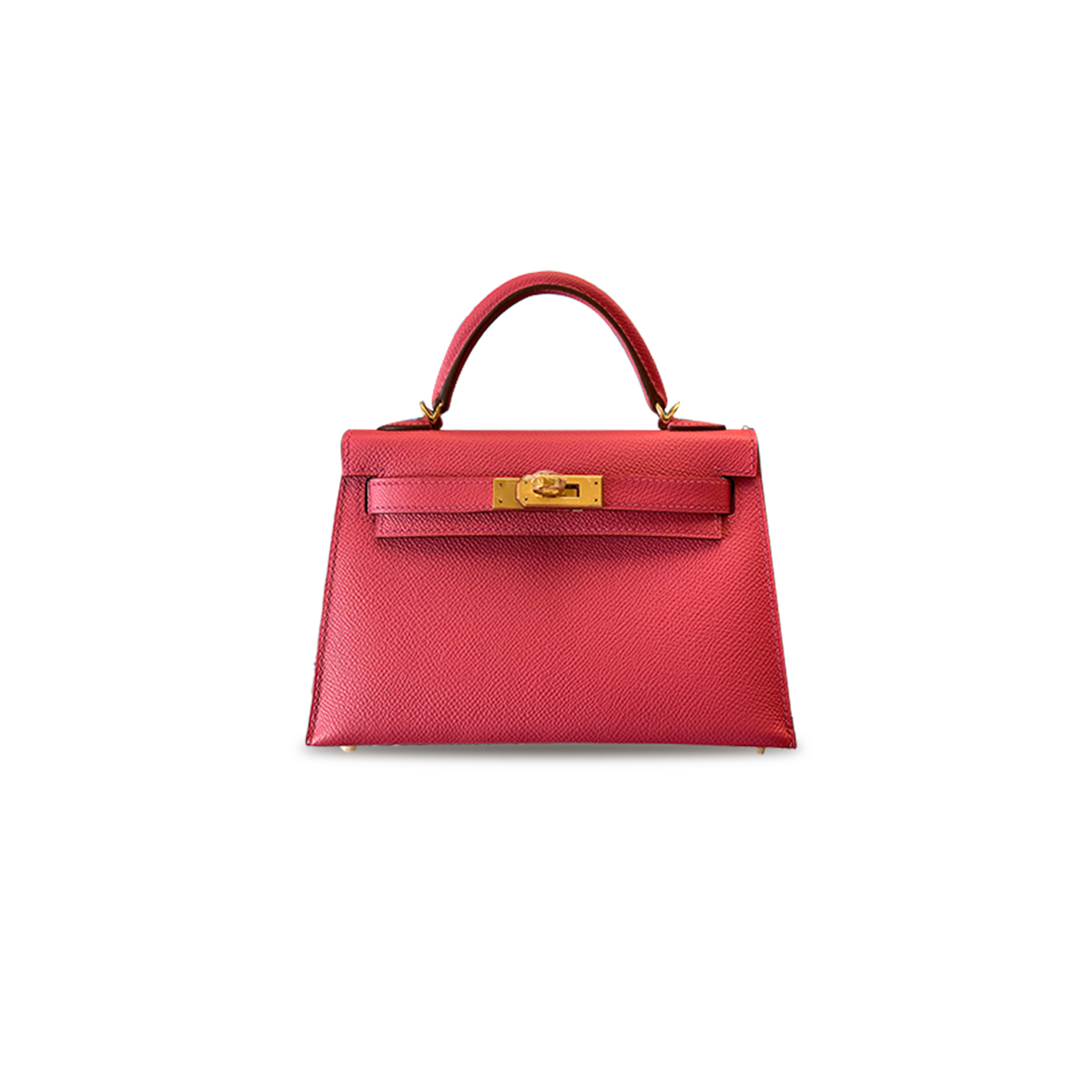 H**mes mini kelly ii epsom pink gold buckle (19*12*5.5cm)